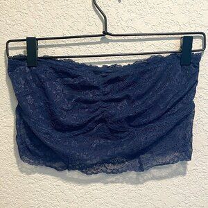 American Eagle Navy Lace Strapless Bralette Medium